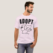 Adopteer Don't Shop - Animal Rescue & Pet Adoption T-shirt (Voorkant volledig)