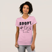 Adopteer Don't Shop - Animal Rescue & Pet Adoption T-shirt (Voorkant volledig)