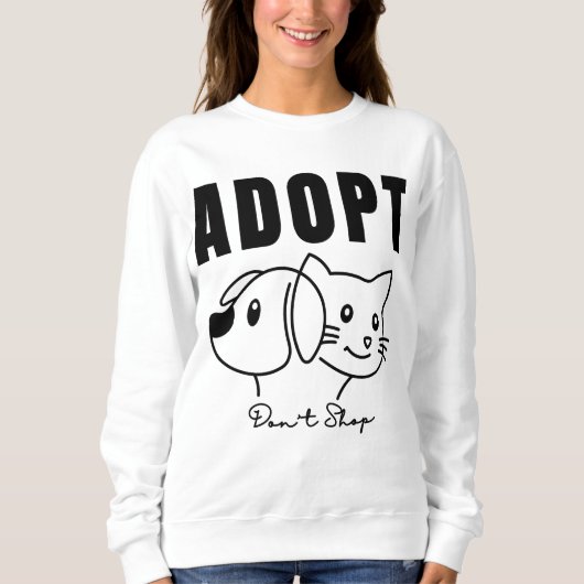 Adopteer Don't Shop - Animal Rescue & Pet Adoption Trui (Voorkant)
