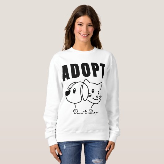 Adopteer Don't Shop - Animal Rescue & Pet Adoption Trui (Voorkant volledig)