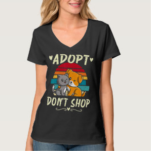 Adopteer Don't Shop Dieren Hondenkat Adoptie Pet T-shirt