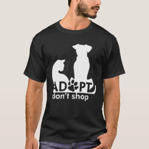 Adopteer Don't Shop Hondenkat Wit T-shirt