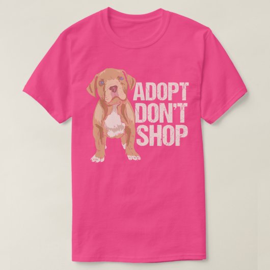 Adopteer dont shop Hondenreddingsgeschenk T-shirt (Design voorkant)
