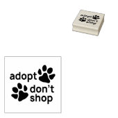 Adopteer Don't Shop Paws Rubberstempel (Gestempeld)