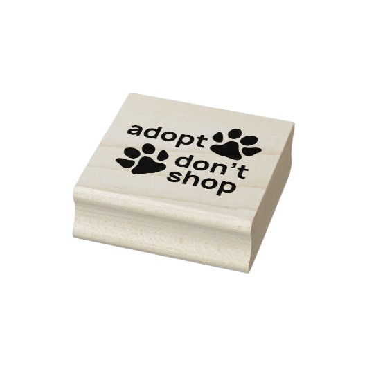 Adopteer Don't Shop Paws Rubberstempel (Stempel)