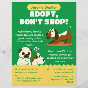 Adopteer Don't Shop Pet Shelter Flyer
