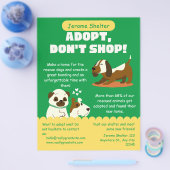 Adopteer Don't Shop Pet Shelter Flyer (Enkel)