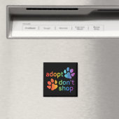 Adopteer Don't Shop Rainbow Paws Magneet (Insitu (Vaatwasser))