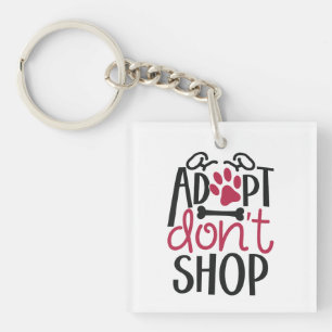 Adopteer Dont Shop Red Animal Rescue Awareness Sleutelhanger