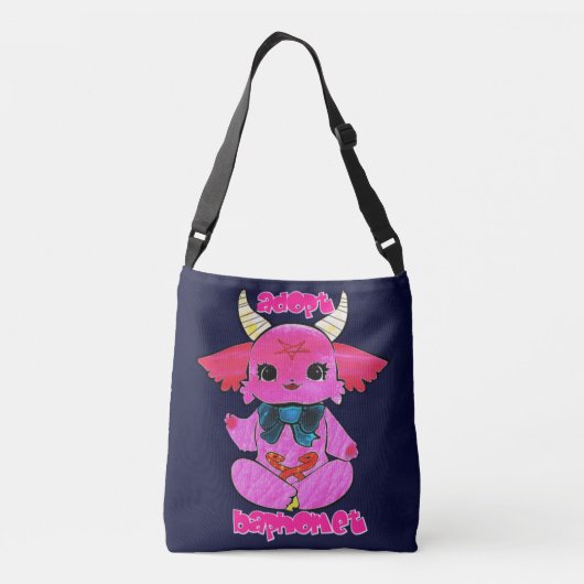 Adopteer een baphomet crossbody tas (Achterkant)