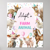 Adopteer een Boerderij Animal Barnyard Birthday Gi Poster (Voorkant)