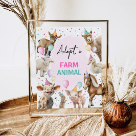 Adopteer een Boerderij Animal Barnyard Birthday Gi Poster