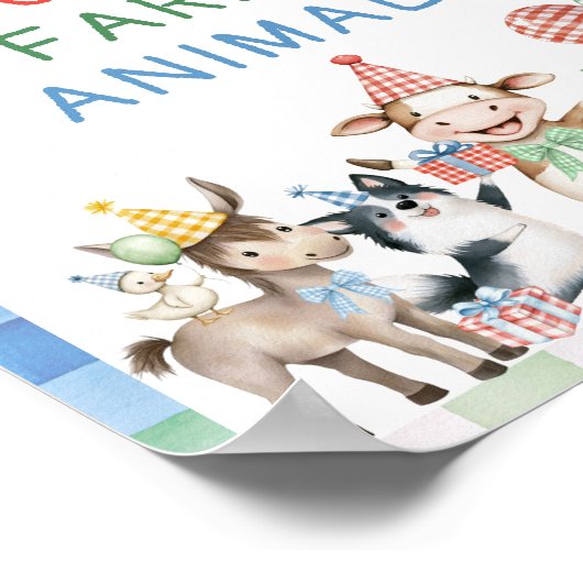 Adopteer een Boerderij Animal Barnyard Birthday Poster (Hoek)