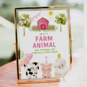 Adopteer een boerderij dieren Barnyard meisje verj Poster