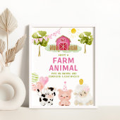Adopteer een boerderij dieren Barnyard meisje verj Poster