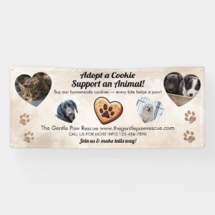 Adopteer een Cookie Dierenreddingsfonds Fondsenwer Spandoek