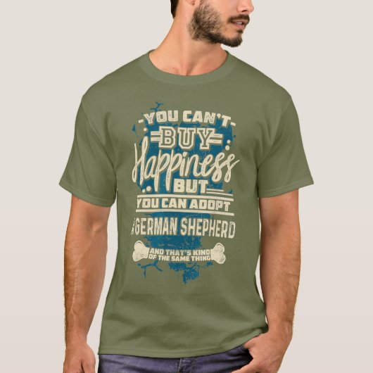 Adopteer een Duitse herder reddingshond shirt (Voorkant)
