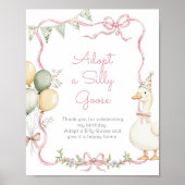 Adopteer een Dwaze Gans Whimsical Roze meisje Verj Poster (Voorkant)