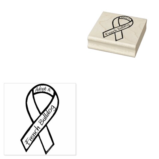 Adopteer een Franse buldog Rubberstempel (Gestempeld)