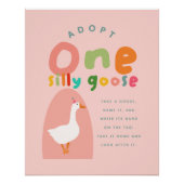 Adopteer een Gekke Goose Girls 1e verjaardag gunst Perfect Poster (Voorkant)