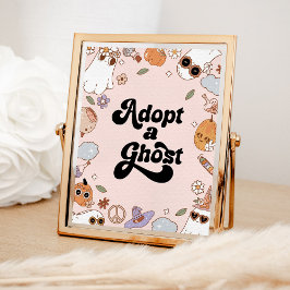 Adopteer een Ghost Halloween Verjaardagsfeest Poster