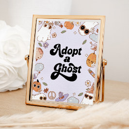 Adopteer een Ghost Halloween Verjaardagsfeest Poster