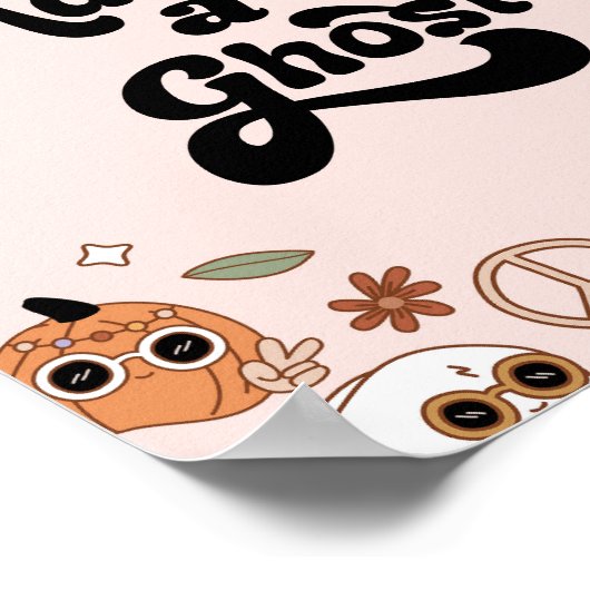 Adopteer een Ghost Halloween Verjaardagsfeest Poster (Hoek)