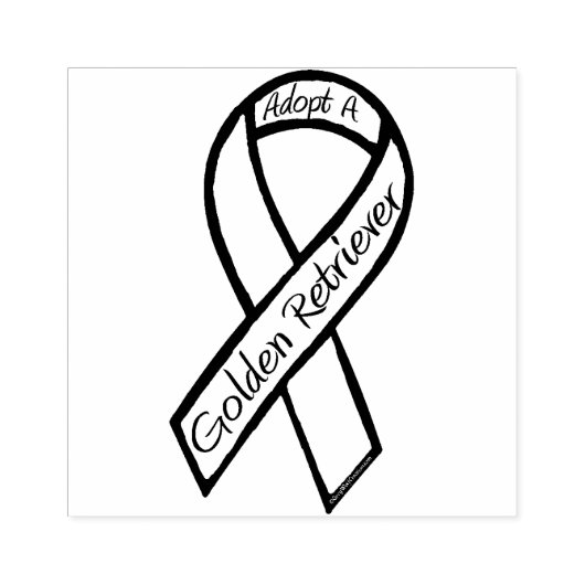 Adopteer een Golden Retriever Rubberstempel (Afrduk)