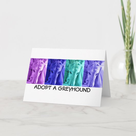 Adopteer een Greyhound Notecards Kaart (Voorkant)