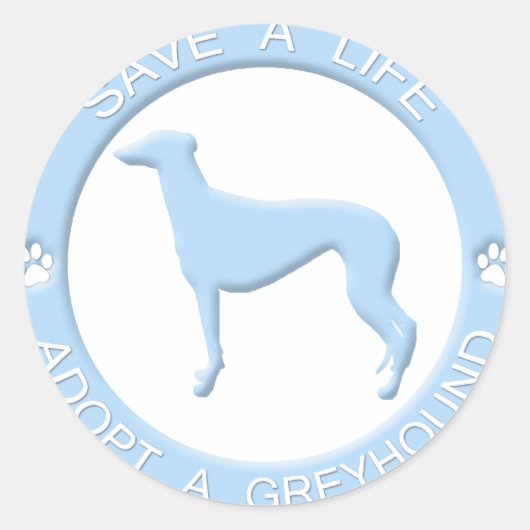 Adopteer een Greyhound Stickers (Voorkant)