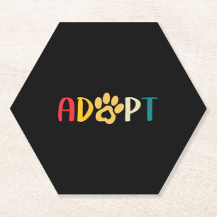 Adopteer een hond of een kat - red een dier met li kartonnen onderzetters