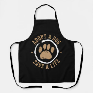 Adopteer een hond Save A Life Animal Rights Honden Schort