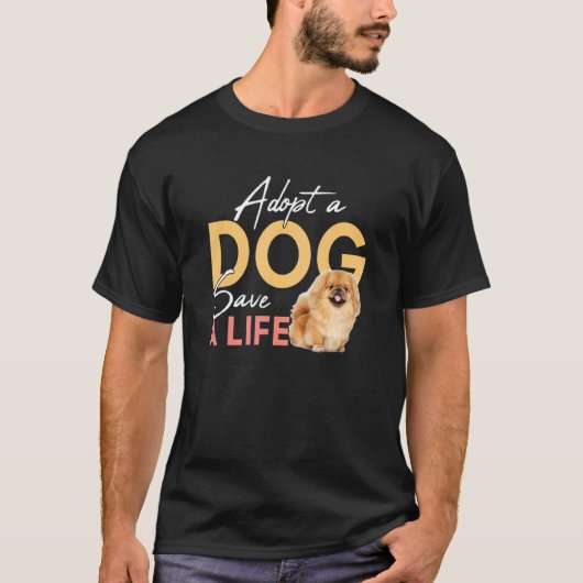 Adopteer een hond Save A Life Rescue Pekingese T-shirt (Voorkant)
