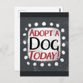Adopteer een hond vandaag Briefkaart (Voorkant / Achterkant)