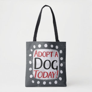 Adopteer een hond vandaag Canvas tas