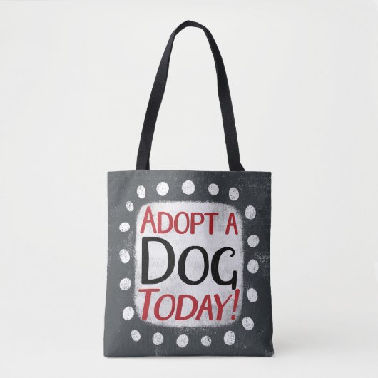 Adopteer een hond vandaag Canvas tas (Voorkant)