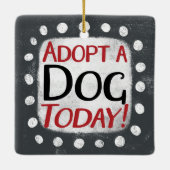 Adopteer een hond vandaag Ornament (Achterkant)