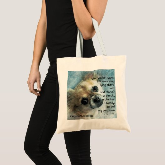 Adopteer een huisdier - Chihuahua Tote Bag (Voorkant (product))