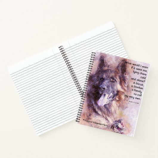 Adopteer een huisdier - Duitse herder Notitieboek (Binnen)