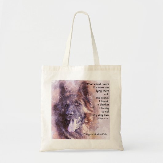 Adopteer een huisdier - Duitse herder Tote Bag (Voorkant)