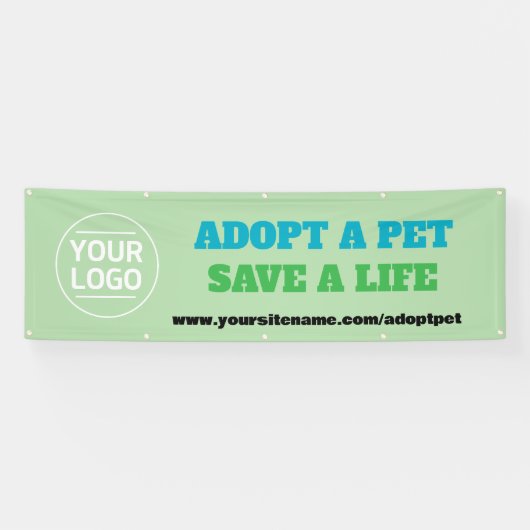 Adopteer een huisdier foto aangepaste banner (Horizontaal)