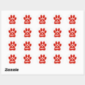 Adopteer een huisdier ronde sticker (Vel)