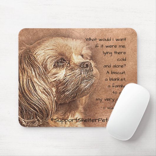 Adopteer een huisdier - Shih Tzu Muismat (Met muis)