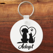 Adopteer een huisdier sleutelhanger (Achterkant)