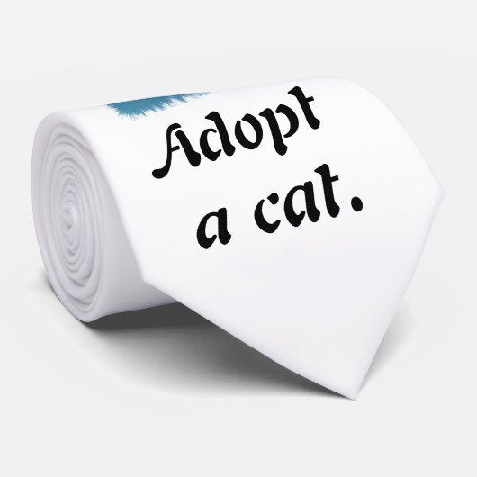 Adopteer een kat promotie stropdassen (Opgerold)
