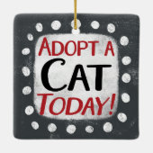 Adopteer een kat vandaag Ornament (Achterkant)