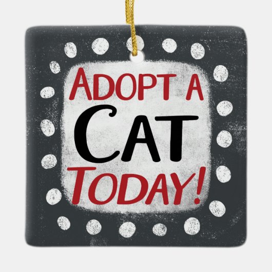 Adopteer een kat vandaag Ornament (Voorkant)