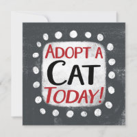 Adopteer een kat vandaag Wenskaart