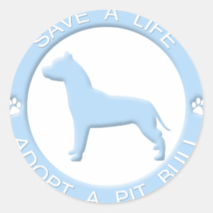 Adopteer een Pit Bull Stickers