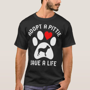 Adopteer een Pittie Red een leven - Pitbull Dog Re T-shirt